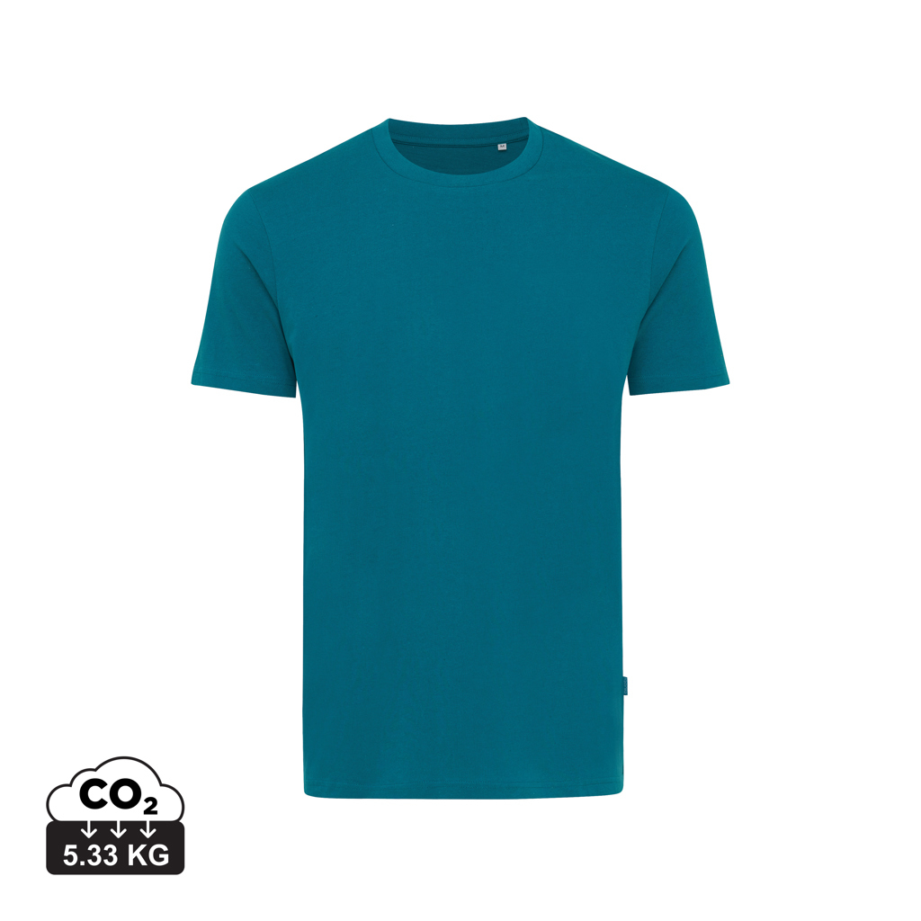 T-shirt unisexe publicitaire en coton recyclé 180g Iqoniq Bryce Bleu canard